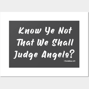 Judge Angels Christian Shirt 1 Corinthians 6:3 Bible Verse Posters and Art